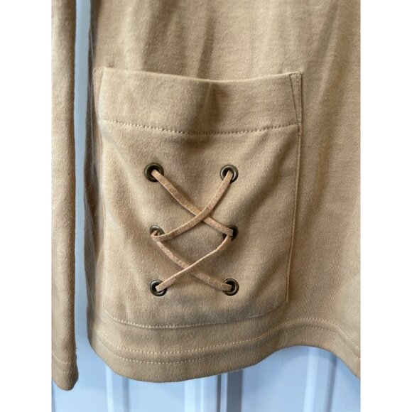 Vintage 90s Rafael Button Front Shirt Size Large Long Sleeve Taupe Tan NEW - Picture 4 of 8